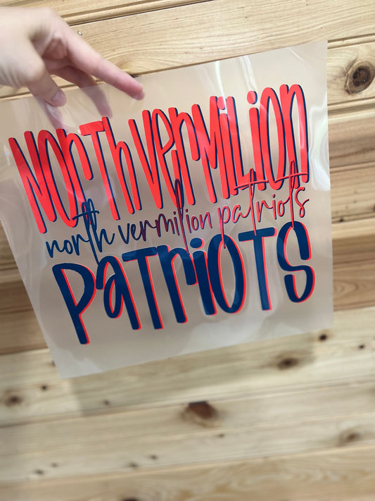 North Vermilion DTF transfer