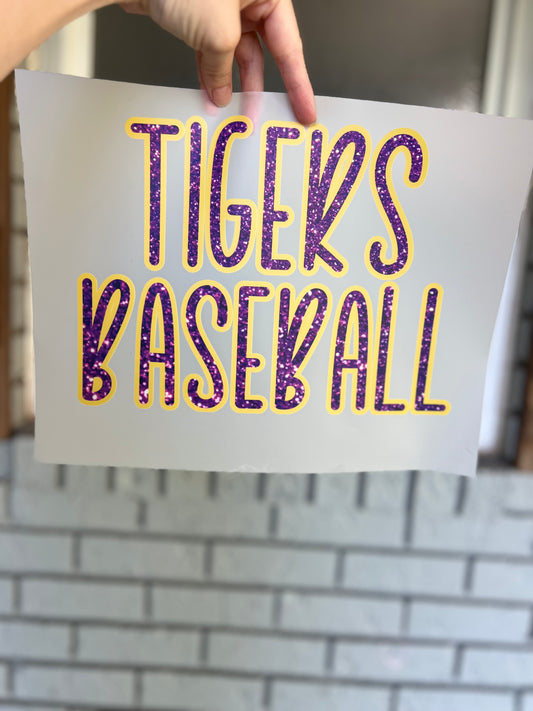 Tigers Baseball DTF Transfer